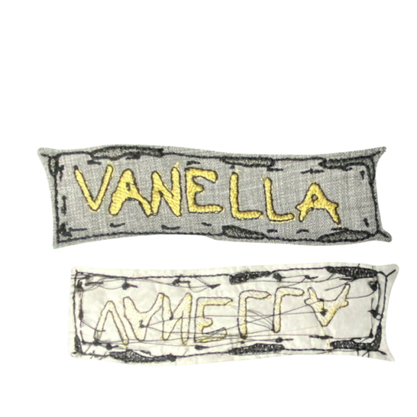 Vanella 3 1/2" Sew on Chest Patch handmade