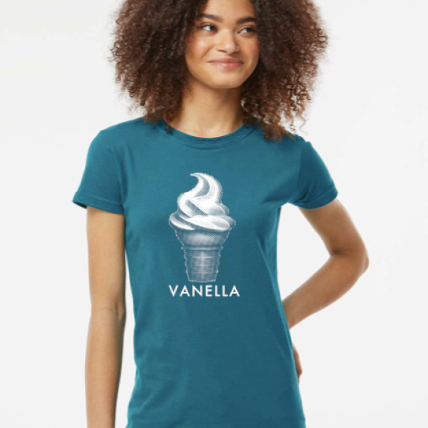 Female teal Vanella tshirt